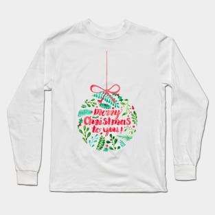 Merry Christmas Bauble Long Sleeve T-Shirt